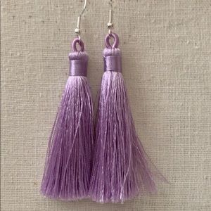 Lavender Tassel Earrings